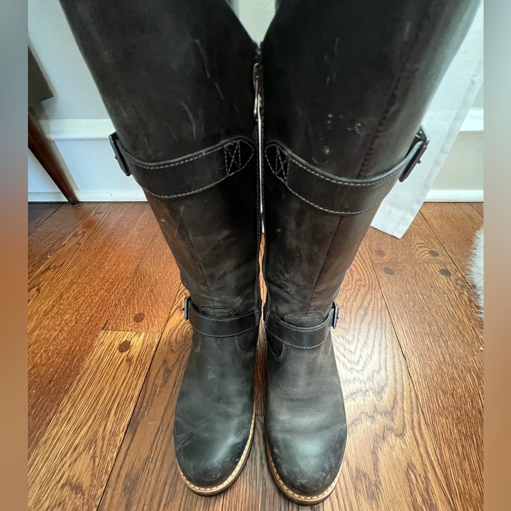 Patagonia Tin Shed Rider Boots In Forge Gray Size 7.5 - Picture 4 of 13